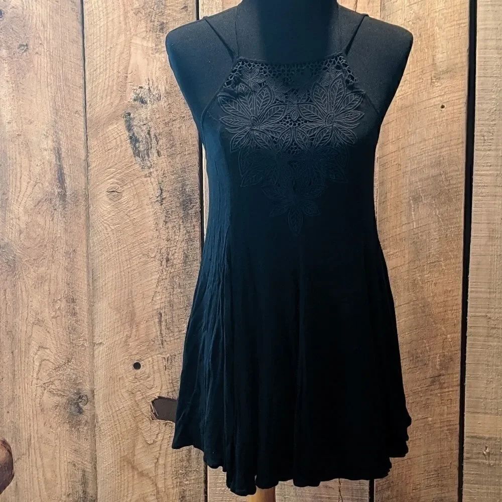 Lush Lulu's strappy little black mini dress small